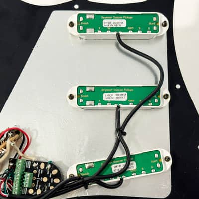 Seymour Duncan Triple Rails Loaded Black Pearl Pickguard Hot Rails Liberator System image 6