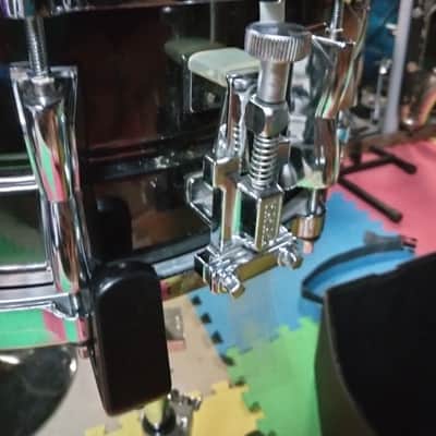 Yamaha SD465AMK Manu Katche Signature Snare Drum with SKB case - Black Nickel image 8