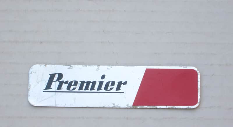 PREMIER DRUM BADGE LABEL FROM SNARE CASE READ  image 1