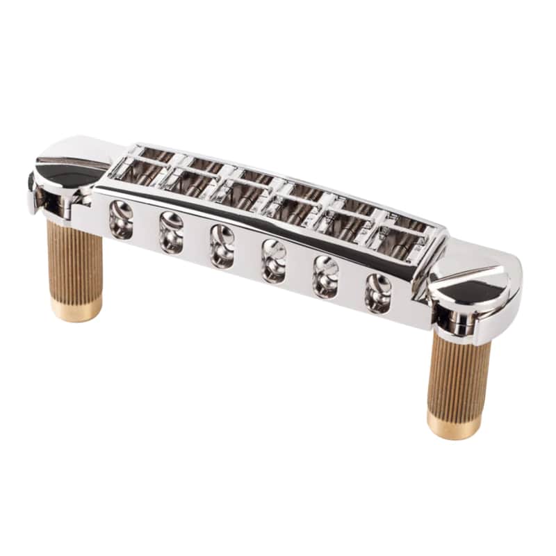 Tonepros Wraparound Bridge w/ Metric Locking Studs, Nickel image 1
