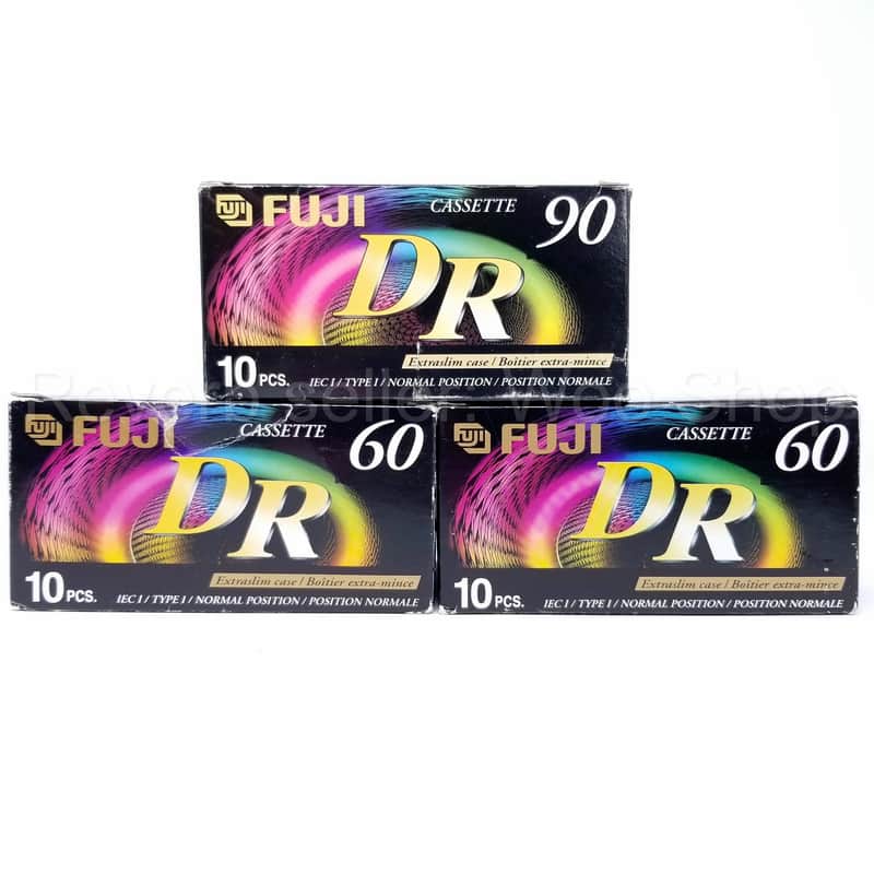 NEW Audio Cassette Tape Lot of 20 Sealed Fuji DR60 DR90 in Boxes, Factory-Sealed image 1