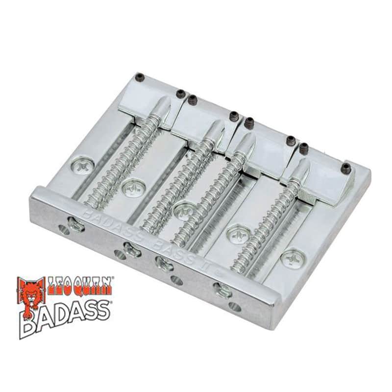 Leo Quan Badass Bass II Bridge 4 String Smooth Saddles Chrome image 1