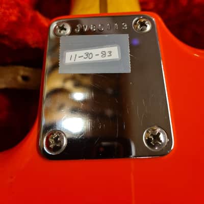 Squier JV Stratocaster 57 Ri 1983 Fiesta Red image 4