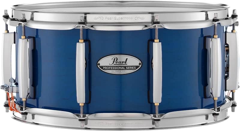 Pearl Snare Drum Professional Maple 14"x6.5", PMX1465S SHEER BLUE image 1
