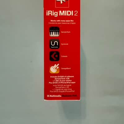 IK Multimedia iRig MIDI 2 Mobile USB/Lightning Interface for iOS 2014 - Present - Black image 2