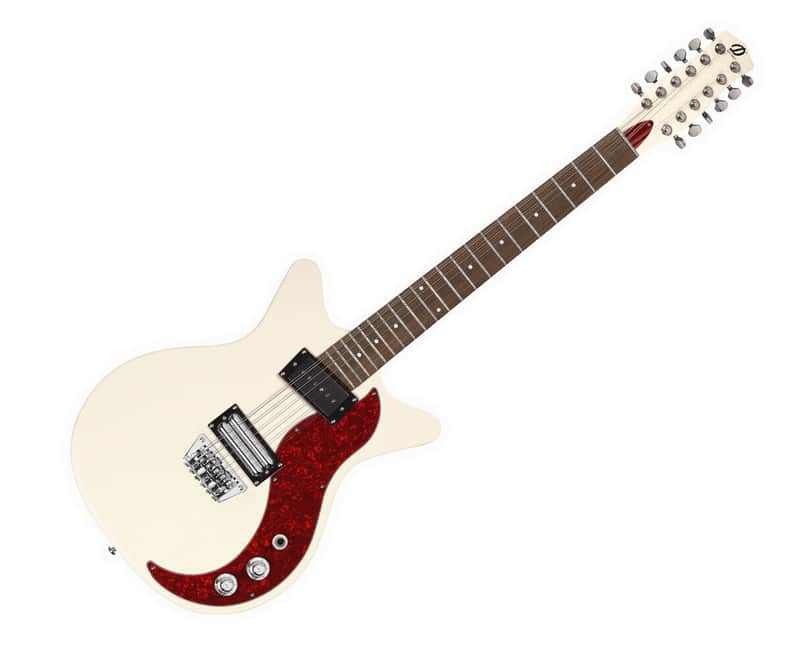 Danelectro D59X12-CREAM Semi-Hollow Double Cutaway Shorthorn Shape 12-String Electric Guitar image 1