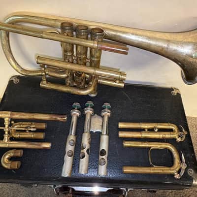 CG Conn Perfected Wonder Cornet 1907 W/ Original Case PLAYER image 16