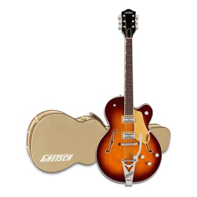 Gretsch G2655T Streamliner Center Block Jr. Double-Cut Electric Guitar with Bigsby and Laurel Fingerboard (Forge Glow) Bundle with Gretsch Case for Streamliner Electric Guitar (Brown) image 1