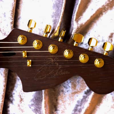 Build to Order GB Liuteria Traditional Strato wanut burl and gold resin image 9