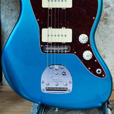 Fender USA American Professional Jazzmaster Blue Sparkle Metallic offset guitar - AVRI neck - p90 image 1