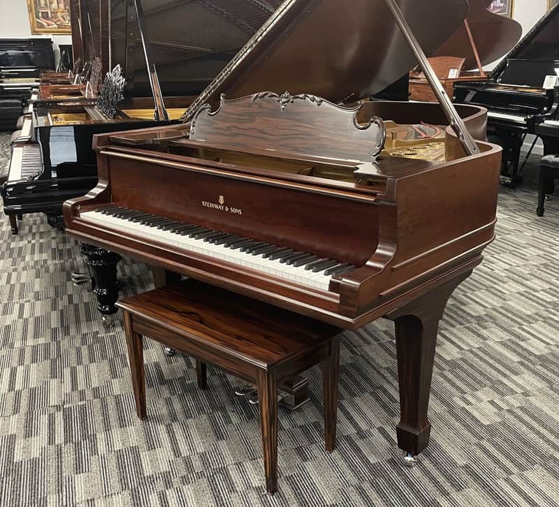 Steinway Model B 6'11" Grand Piano 1888 (Restored) - Satin Brazilian Rosewood image 1