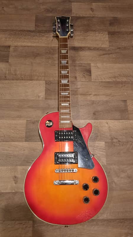 Harmony H-90 Single Cut Late 70s Lawwsuit Era Red Cherryburst image 1