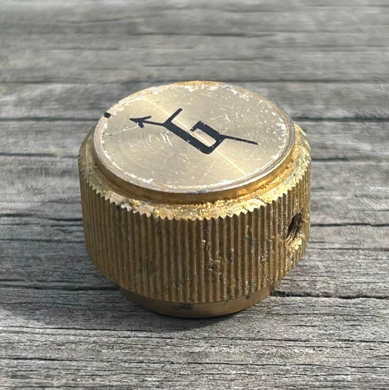 Vintage 1960's Gretsch G Arrow Guitar Knob Gold With Set Screw (05101) image 1