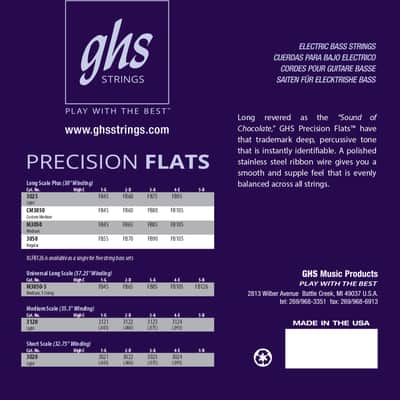 GHS Precision Flats 3020, 4-String 45-95, Short Scale image 2