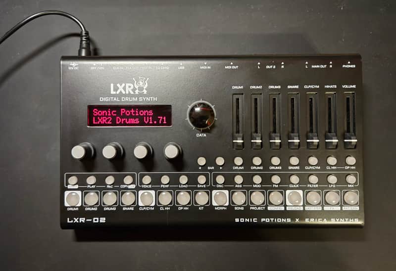 Erica Synths LXR-02 Digital Drum Synth 2021 - Black image 1