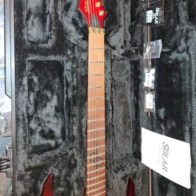 Solar Guitar AB1.6AFRQBR - Quilted Blood Red Burst Gloss with Solar Hard Case Solar 2024 - Red Burst Gloss image 6