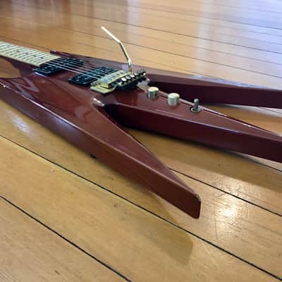 2010 ESP Edwards Izumi Ochiai Aion Flying W Electric Guitar Red Maroon Vermillion Original Case OHSC Extremely Rare image 7