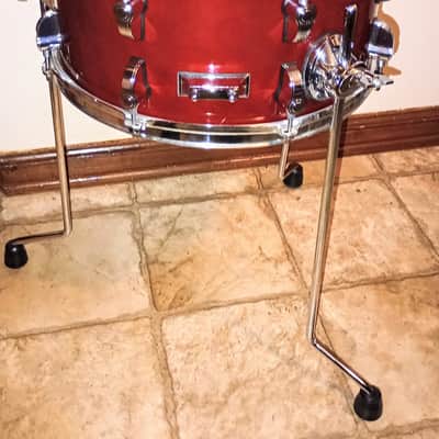 PDP CUSTOM  FLOOR SNARE/TOM - CRIMSON RED MAHOGANY LACQUER - FREE SHIP TO CUSA! image 4