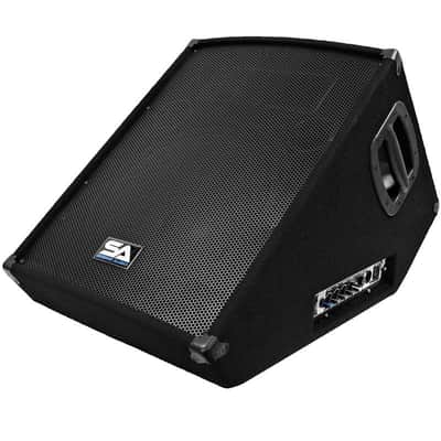 Pair of Powered 15" Floor Monitors PA DJ Band Speakers - Active 15" Monitors image 2