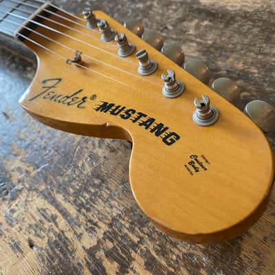 Fender Japan 1969 Reissue Mustang CIJ Sonic Blue Original Late 1990's w/ Period Correct Softcase image 11