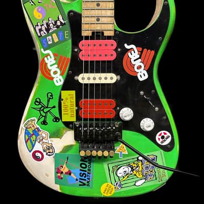 Charvel Pro Mod Steve Vai style Green Meanie - Green, White with