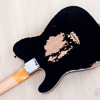 2024 Fender Custom Shop Limited Edition Reverse 1960 Telecaster Custom Heavy Relic Black Over Sunburst w/ SH-1 '59 PAF image 12