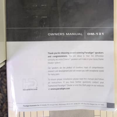 Paradigm Cinema 110Cv.3 Center Channel Speakers Pair – Tested image 13