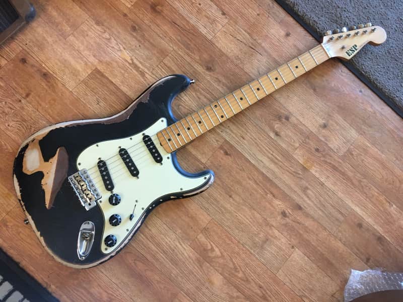 ESP 400 Series Vintage 80s Japan Lawsuit Strat - Matt Black