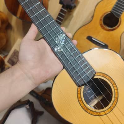 OlaMestre PO cedar cuban mahogany tenor ukulele with pickup image 6