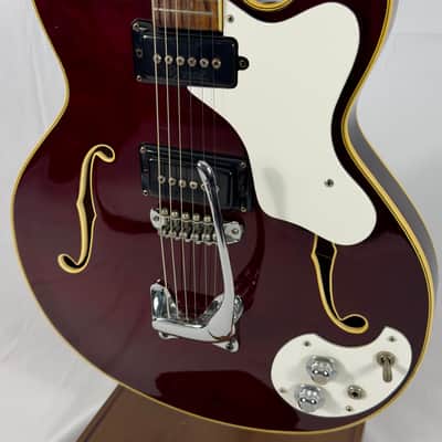 Mosrite Celebrity Hollowbody Electric Guitar W/ Case 1967 - Cherry Red image 5