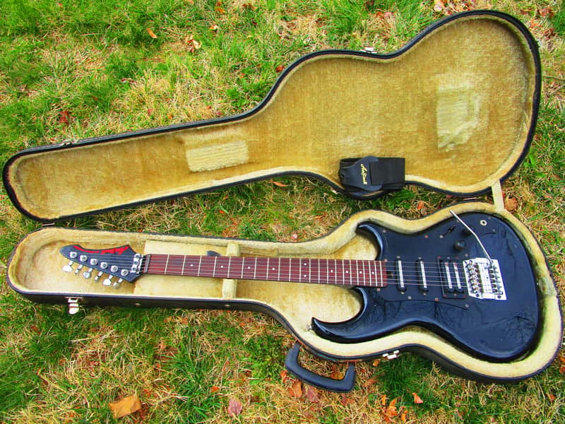 Aria Pro II RS Knight Warrior Guitar, 1985, Japan, USA Kahler Flyer Tremolo, Coil Tap, Case image 1