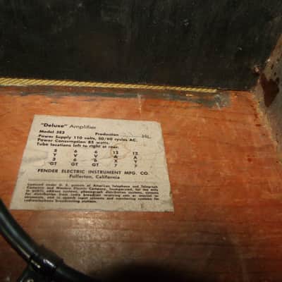 Vintage 1958 Fender Deluxe Amp 5E3 image 4