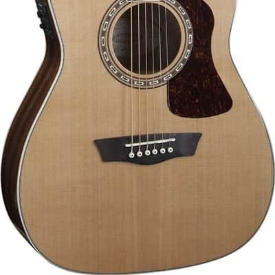 Washburn HF11SCE Heritage Series Folk Acoustic-Electric Guitar - Natural Gloss image 1