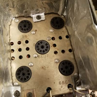 Voice of Music 30 Watt Stereo EL84 tube amp hifi V-M VM 1428 1963 - brown and gold image 6