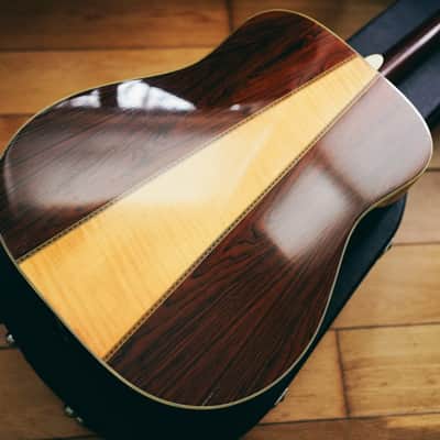 1970s Morris W-50 – Made in Japan | Rare 3-Piece Back | Martin D-45 Style | Good Condition | Hard Case image 16
