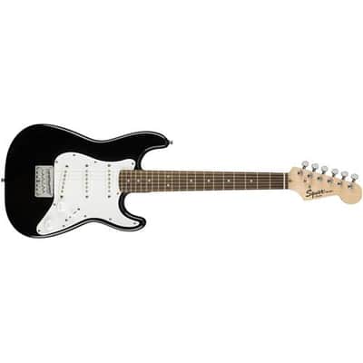 Squier Bullet Mini Stratocaster V2 SSS Beginner Electric Guitar, Indian Laurel Fingerboard, Black image 1