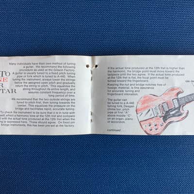 Vintage 1960's Gibson Guitar Hang Tag-Owners Manual Original Vintage Case Candy image 3