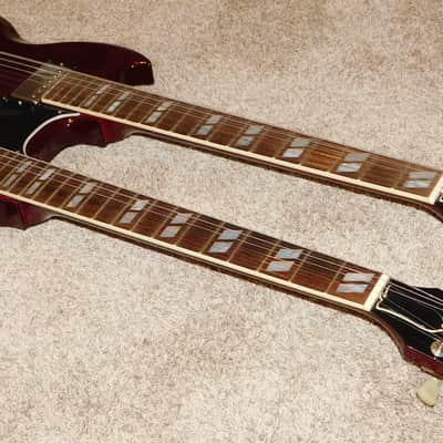 Gibson EDS-1275 Double Neck Electric Guitar 1995 Vintage Cherry image 11