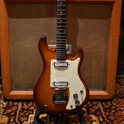 Vintage 1960s Wilson Watkins Rapier 22 Original WEM Sunburst Electric Guitar image 2