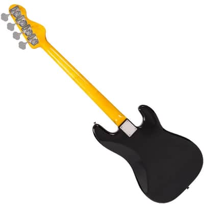Vintage V4 Reissued Bass Left Hand - Boulevard Black LV4BB) image 4