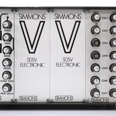 Simmons SDSV Electronic Analog Modular Drum Synthesizer w/ XLR Cables #50522 image 5