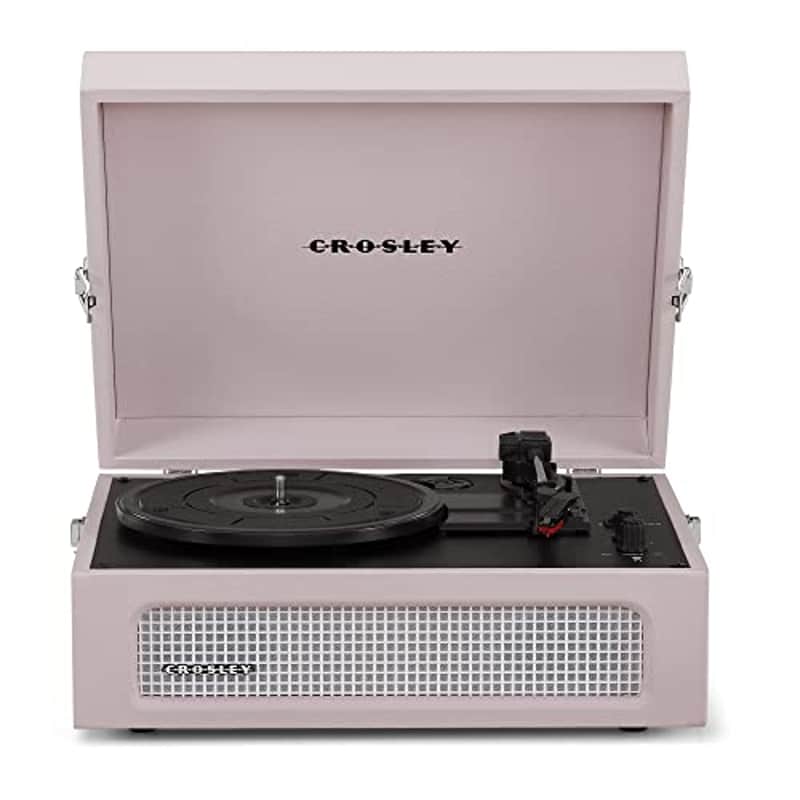 Crosley Voyager Vintage Portable Turntable with Bluetooth and Speakers, Amethyst image 1