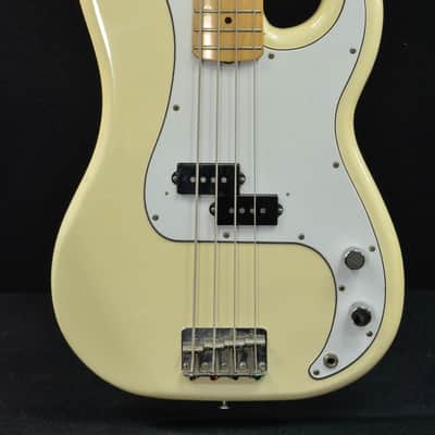 Fender Precision Bass 1986 E Series MIJ Japan Maple Fingerboard Aged White image 1