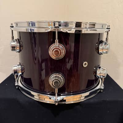 DW Collector's Series 333 Pure Maple 8x12 Rack Tom in Ebony Stain Gloss Lacquer with Chrome Hardware (Rm4) image 4