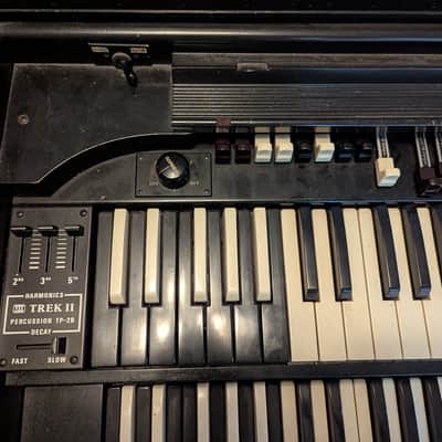 Hammond CV Organ Chop with Leslie 122 Speaker with Trek II TP-2B Percussion Unit - 1940s - 1950s - Ebony image 6