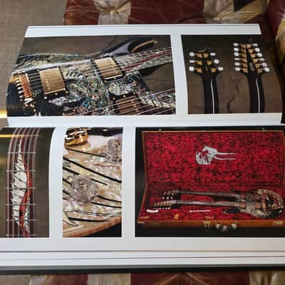 PRS Signed Dragon Double Neck Guitar Collection Book to Whitesnake Guitarist Bernie Marsden in custom hard case image 25