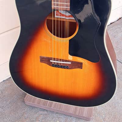 GIBSON J45 DELUXE ACOUSTIC GUITAR BURST FINISH W/CASE - 1969 image 1