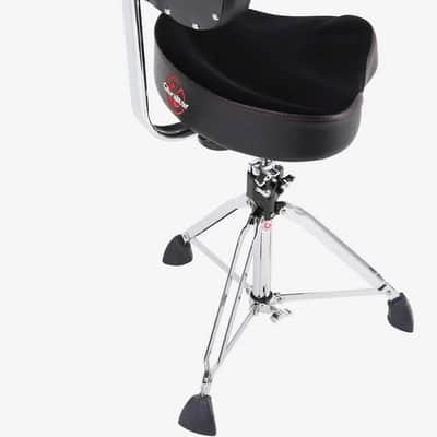 Gibraltar 9608MB 9600 Series Pro Moto Drum Throne with Back Rest - Black/Chrome image 4