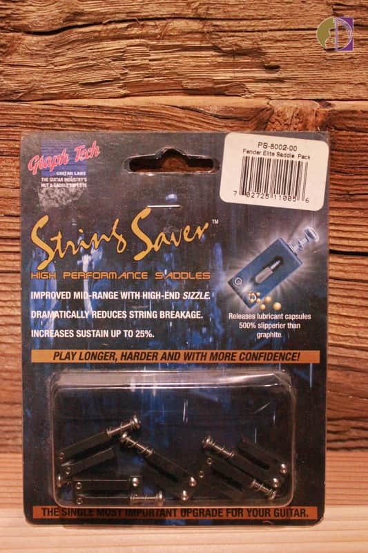 Graph Tech String Saver Originals Saddles Set Strat Style Elite 3 + 3, 2 1/16" string spacing (PS-8002-00) image 1