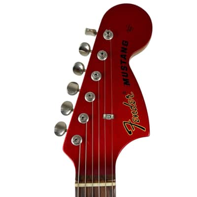 Fender Japan 69 Reissue Mustang 2012 - Candy Apple Red - Matching Headstock image 10